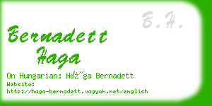 bernadett haga business card